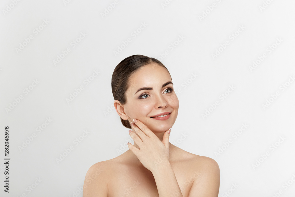Woman Face Skin Care Closeup Beautiful Sexy Woman With Perfect
