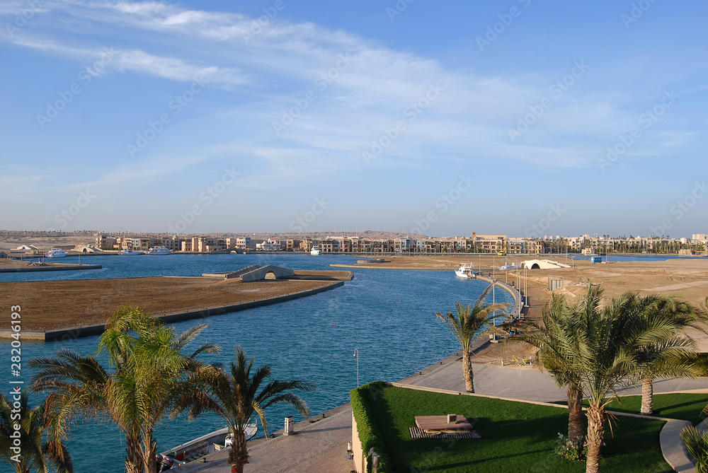 Obraz premium The Red Sea holiday resort of Port Ghalib in Egypt