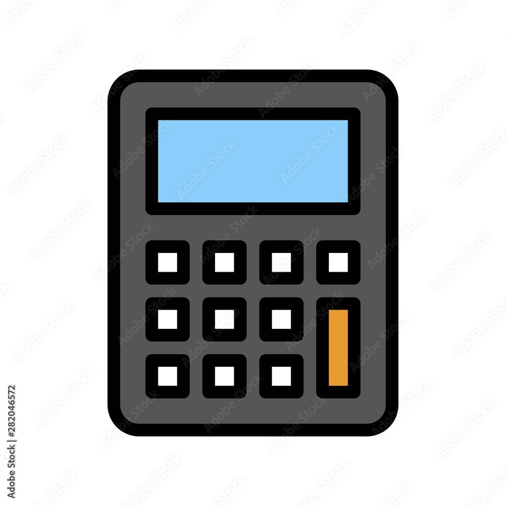 Calculator vector, Back to school filled design icon Calculator vector, Back to school filled design icon