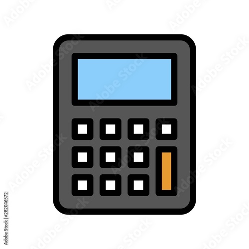 Calculator vector, Back to school filled design icon