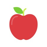 Apple vector, Back to school flat design icon