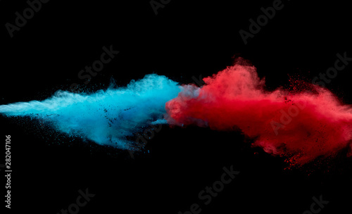 Colored powder explosion on...
