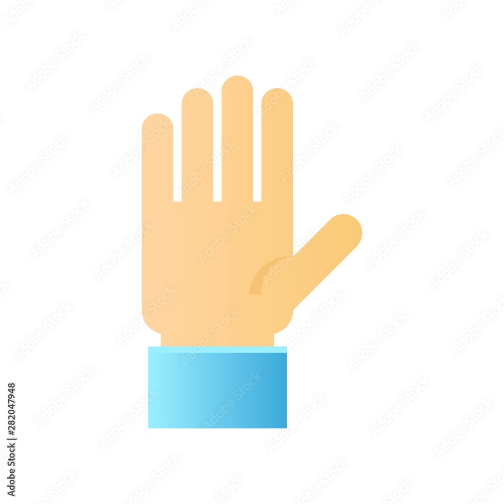 Raising Hand vector, Back to school gradient design icon Raising Hand vector, Back to school gradient design icon