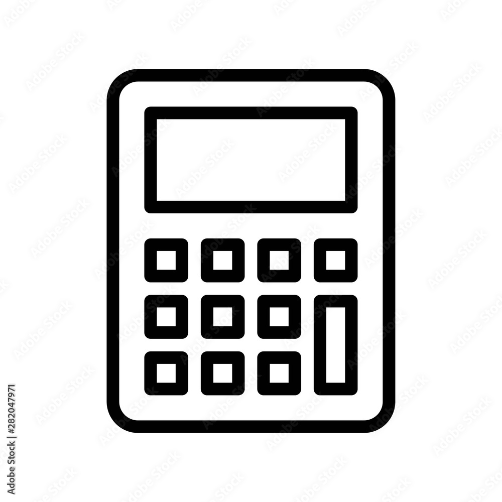 Calculator vector, Back to school line design icon Calculator vector, Back to school line design icon