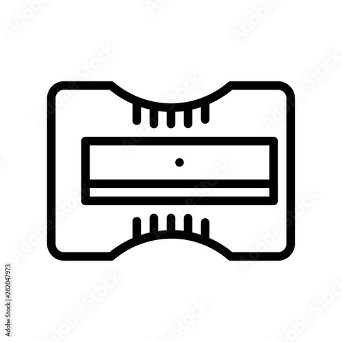 Pencil sharpener vector, Back to school line design icon
