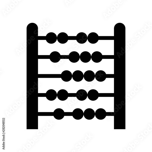 Abacus vector, Back to school solid design icon