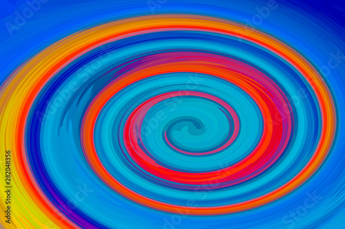 pool colorful paint dark blue mix red motion bright yellow background art design
