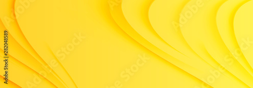 Yellow curves and waves abstract background, modern one hint backdrop