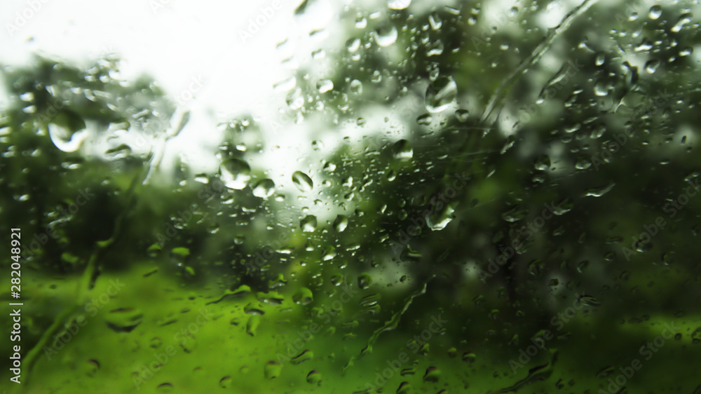 Rain drops on glass window Rain drops on glass window