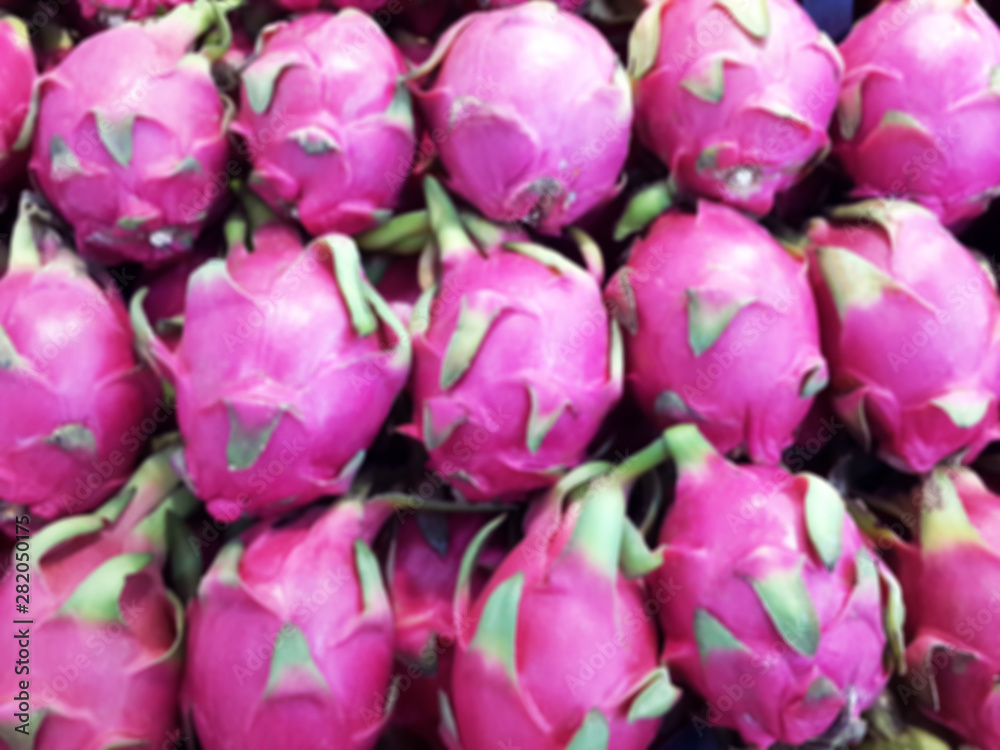 Obraz premium Blurred background of dragon fruits