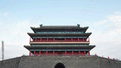 Beijing.Qianmen is the colloquial name for Zhengyangmen,The gate is situated to the south of Tiananmen Square and once guarded the southern entry into the Inner City.  photo