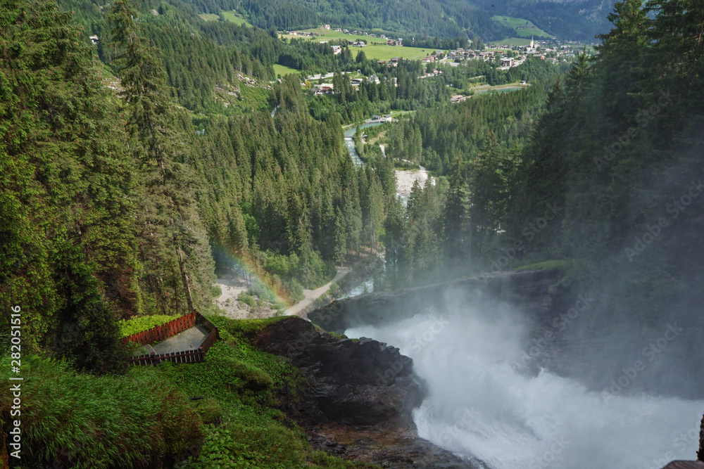 The Krimml Waterfalls in the High Tauern National Park,