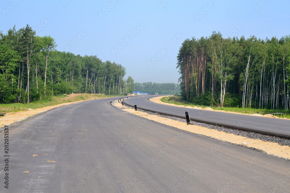New multi-lane highway under construction. New multi-lane highway under construction.