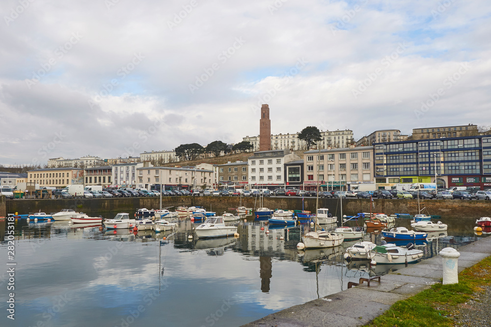 The small local Marina for Pleasure Craft in the French Town of Brest, the 2nd Largest French Naval Port in France.
