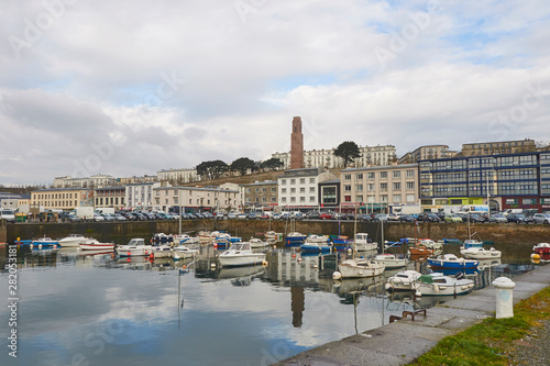 The small local Marina for Pleasure Craft in the French Town of Brest, the 2nd Largest French Naval Port in France.