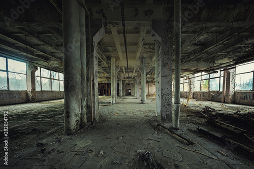 Damaged Roof in Jupiter Factory, Chernobyl Exclusion Zone 2019