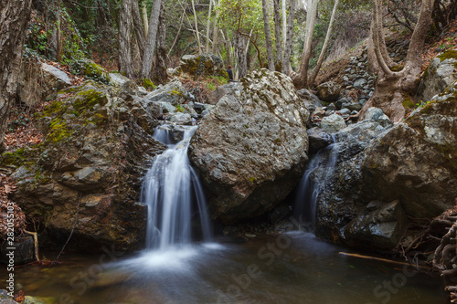 Millomeris Waterfalls near Platres in Cyprus. Long exposure