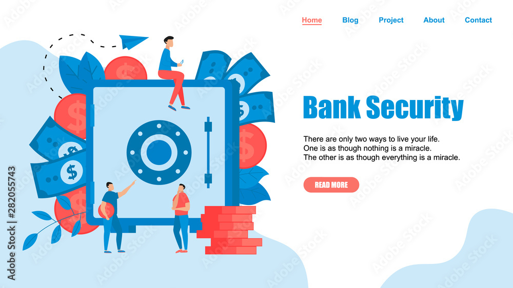 Obraz premium Webpage Template. Safe box with money saving dollar coins. Finance concept