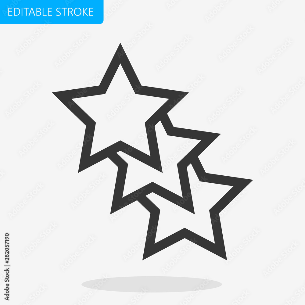 Obraz premium Rating Stars Editable Stroke Pixel Perfect Icon Vector