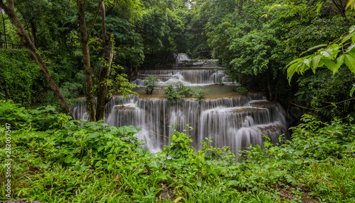 Waterfall that is a layer in Thailand © Johnstocker
