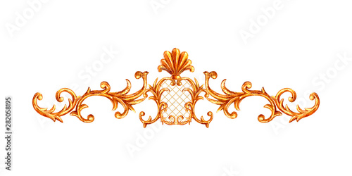 Gold ornament baroque style...