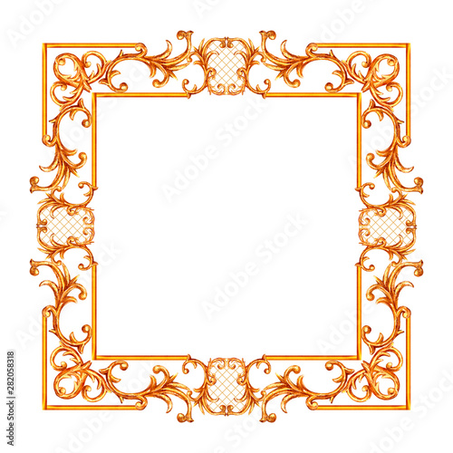Baroque style elements. Wat...