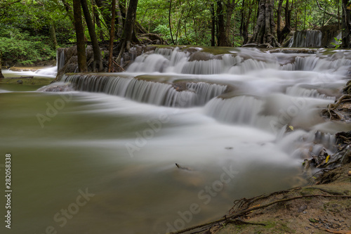 Waterfall that is a layer in Thailand