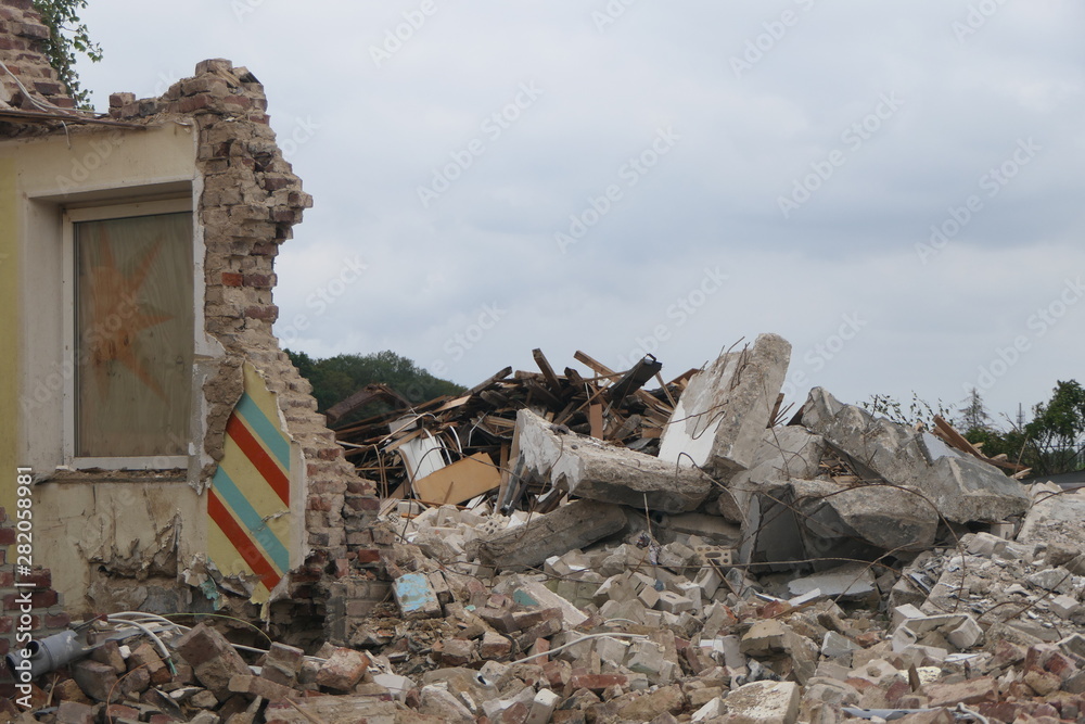 abgerissene Häuser in Kerpen Manheim
