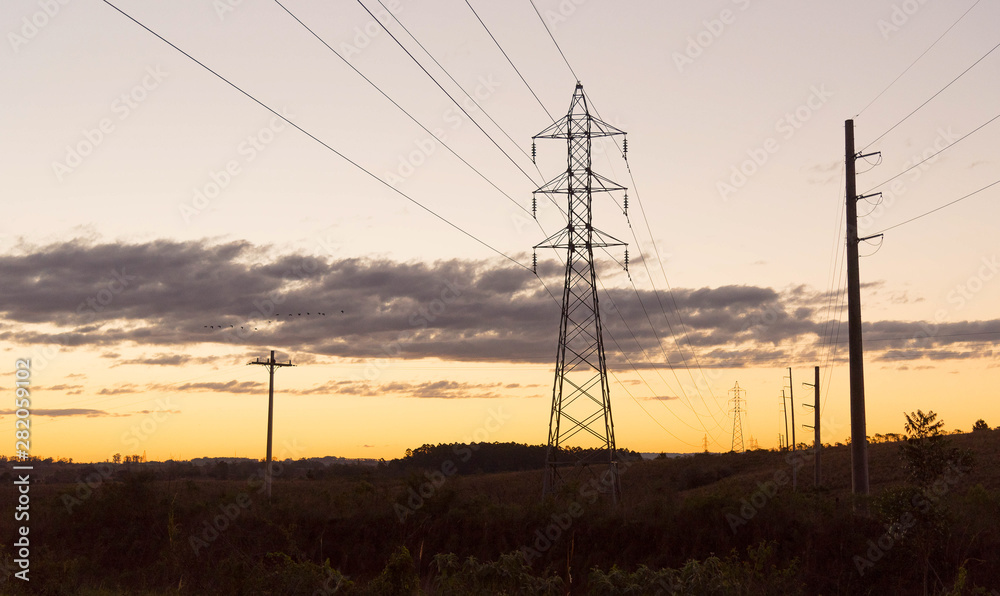 The power transmission tower and the late afternoon 14