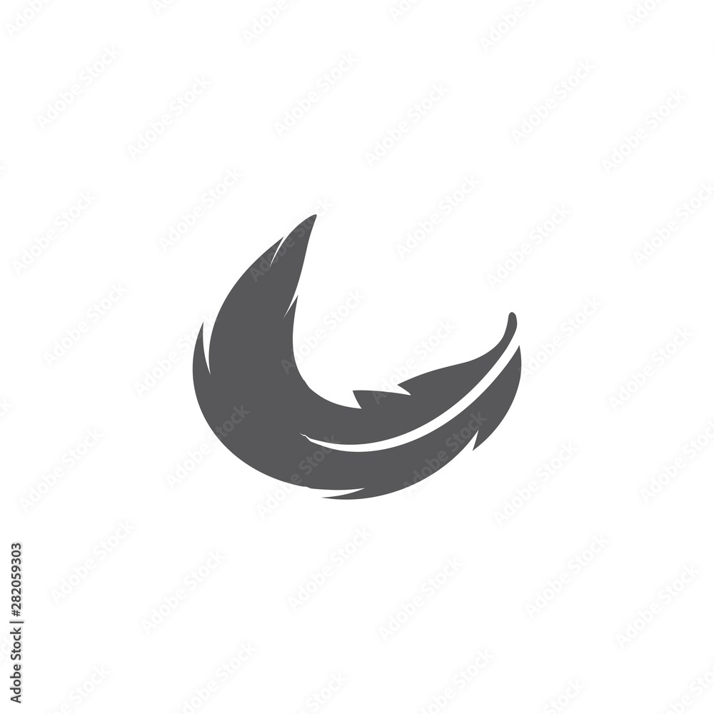 Feather ilustration logo vector Feather ilustration logo vector
