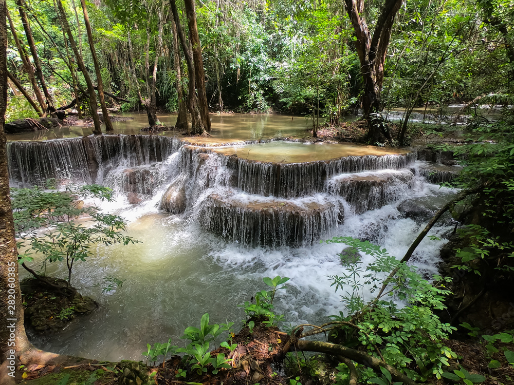 Waterfall that is a layer in Thailand Waterfall that is a layer in Thailand
