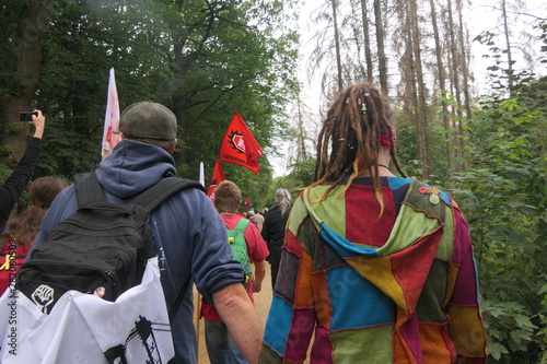 Demonstranten Kohlegegner photo