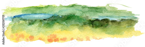 Hand Drawn Watercolor Landscape