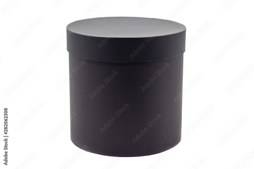 black hat box isolated on white background black hat box isolated on white background