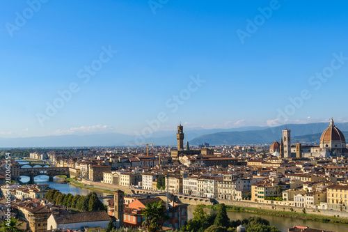 Florence cityscape from piazza Michelangelo