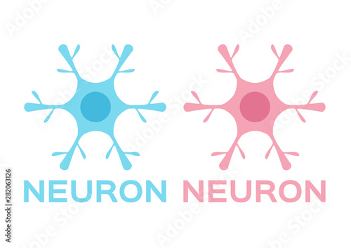 Neuron cell vector icon