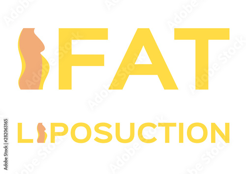 liposuction and fat icon vector / logo