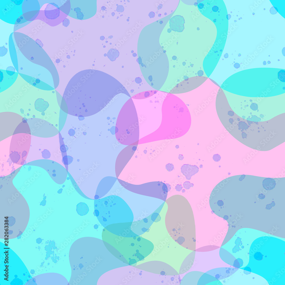 Abstract modern flat geometric liquid shape forms seamless pattern. Abstract modern flat geometric liquid shape forms seamless pattern.