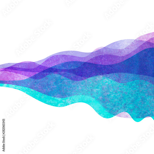 Watercolor transparent wave...