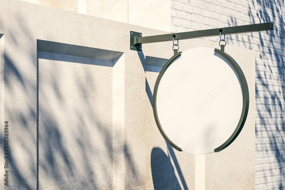 Fototapeta premium Creative empty round stopper
