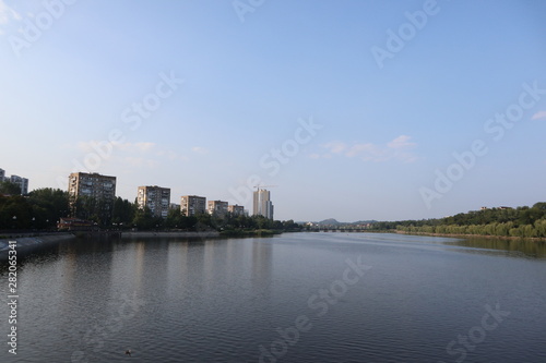 view of the river and city © Anastasiykar