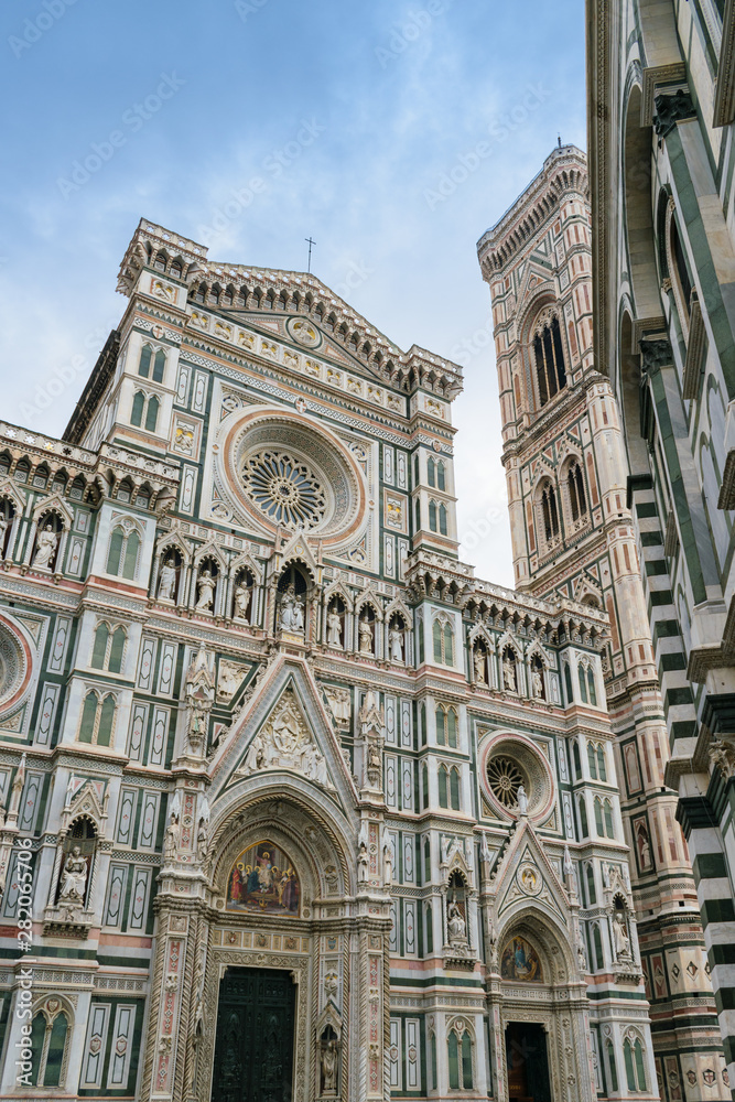 Florence Duomo, Santa Maria del Fiore facade and Campanile at the background