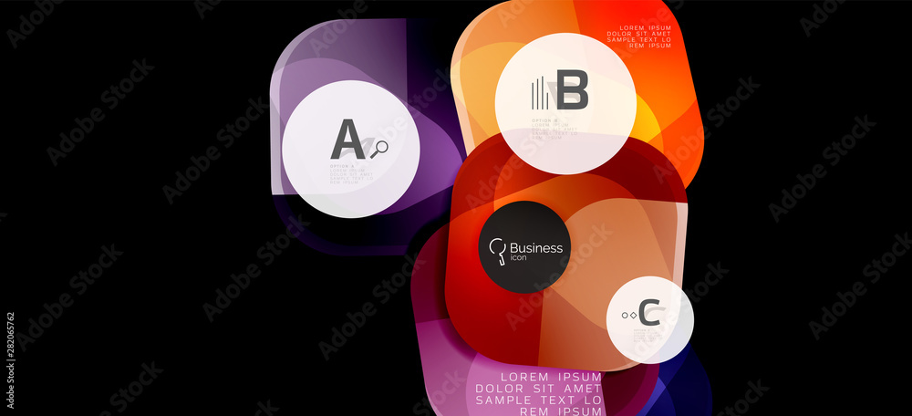 Retro colorful geometric background - circles on black, great design for any purposes. Creative minimal concept Retro colorful geometric background - circles on black, great design for any purposes. Creative minimal concept