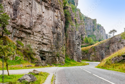 Fototapeta cheddar limestone gorge mendip hills somerset england uk