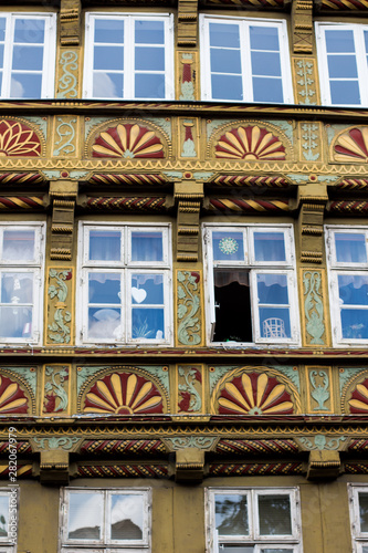 Closeup of oldest building in downtown Hannover  Germany