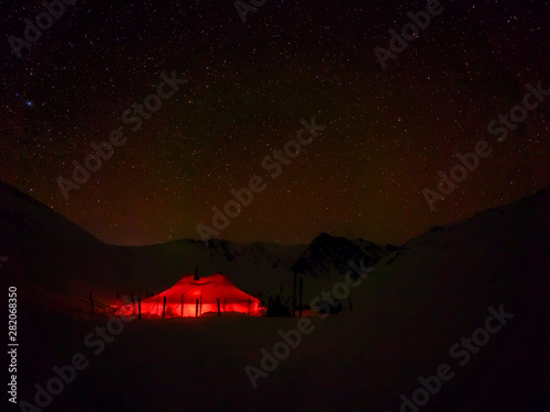 Night in the mountain