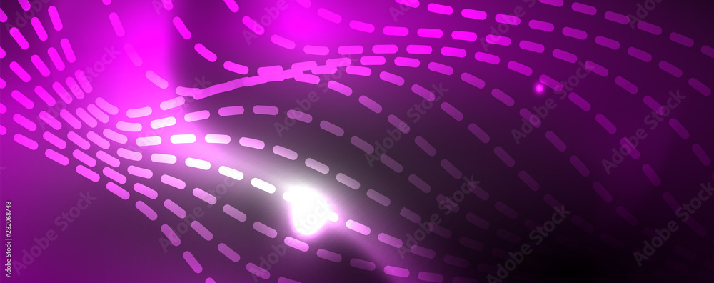 Neon vector wave lines abstract background, magic futuristic techno design Neon vector wave lines abstract background, magic futuristic techno design