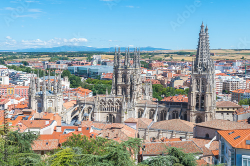 panoramic view of burgos city, Spain