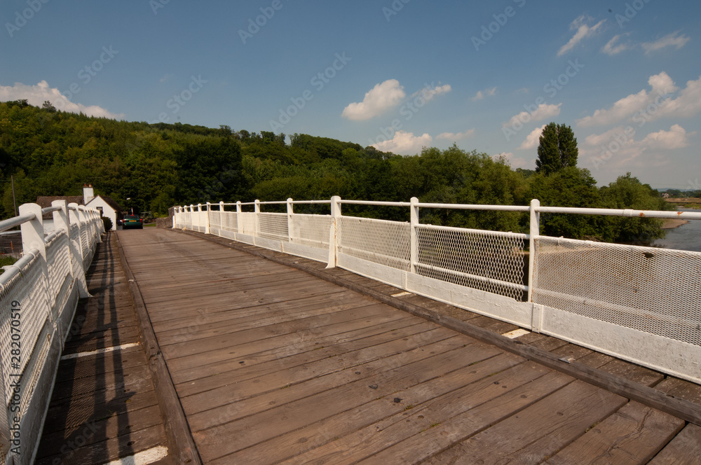 Toll Bridge River Wye Hay on Wye Herefordshire Wales England UK