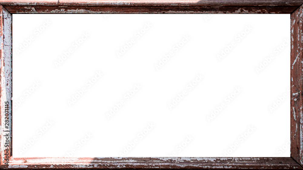 Wooden frame with a white background inside. Wooden frame with a white background inside.
